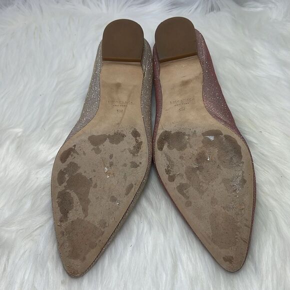 Kate Spade New York Mallory Pink Metallic Mary Jane Flats Sz 9 W/Dust Bag - Picture 7 of 8
